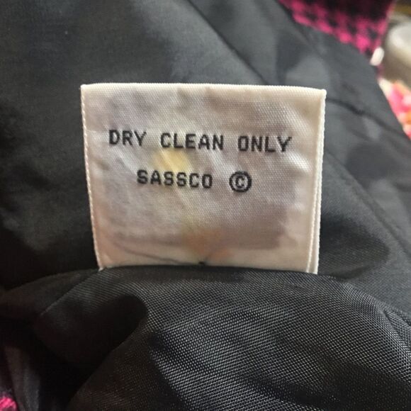 NWOT. LeSuit Brand Women’s Houndstooth Check Raspberry & Black Women’s 10 - Picture 11 of 14